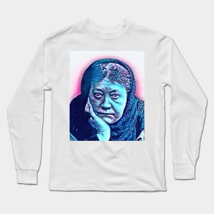 Helena Blavatsky Snowy Portrait | Helena Blavatsky Artwork 13 Long Sleeve T-Shirt